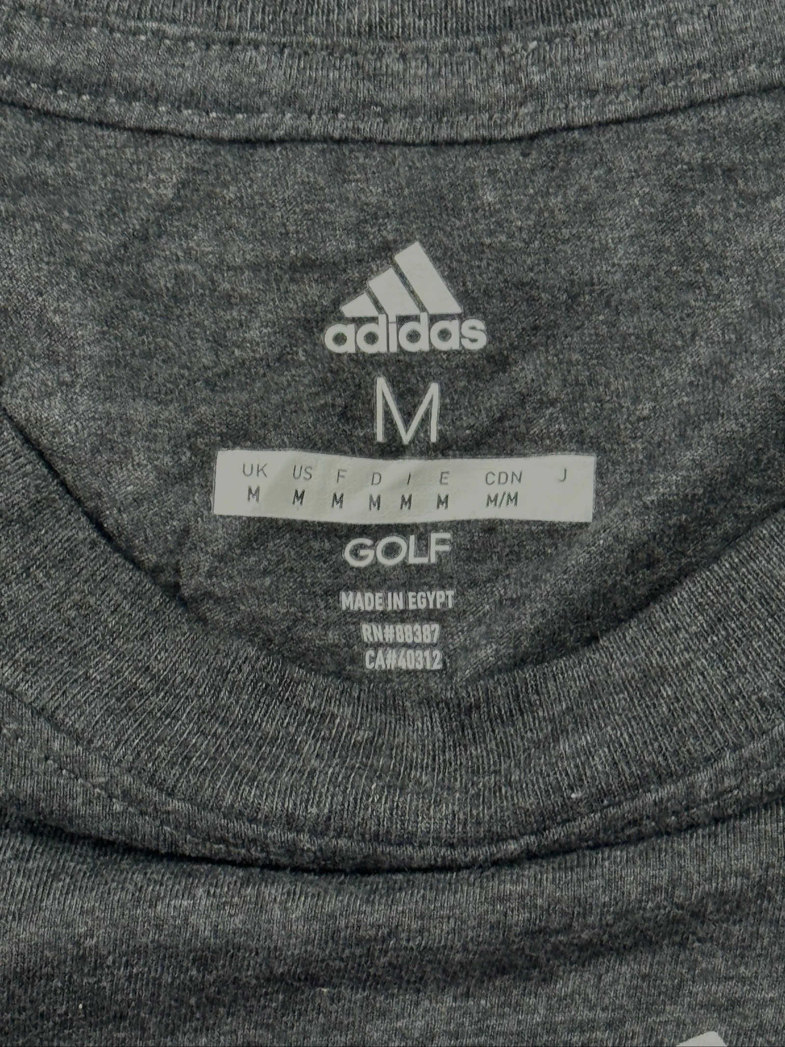 Adidas Golf Big Logo T-Shirt Grey Size M Sports Casual – photo 5
